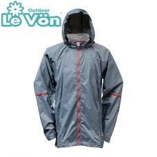【LeVon】男抗紫外線單層風衣-鐵灰-LV3346