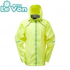 【LeVon】男抗紫外線單層風衣-螢光黃-LV3347