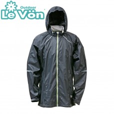 【LeVon】男抗紫外線單層風衣-黑-LV3348