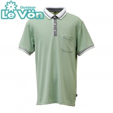 【LeVon】男吸濕排汗抗UV短袖POLO衫-森林綠-LV7438
