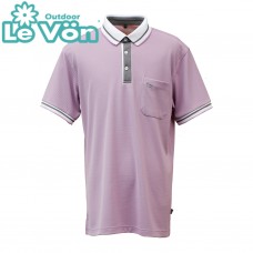 【LeVon】男吸濕排汗抗UV短袖POLO衫-芋紫-LV7439