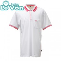 【LeVon】男吸濕排汗抗UV短袖POLO衫-白-LV7445