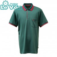 【LeVon】男吸濕排汗抗UV短袖POLO衫-松葉綠-LV7446