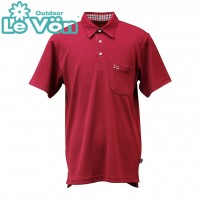 【LeVon】男吸濕排汗抗UV短袖POLO衫-棗紅-LV7447