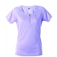 【LeVon】女吸濕排汗抗UV短袖圓領衫-芋紫LV7282